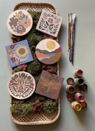Workshop Botanische tegel/hout zaterdag 31 oktober bij Pand144 Kampen
