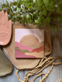 Tegel ondergaande zon