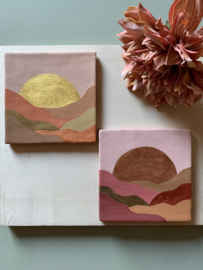 Tegel ondergaande zon