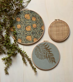 Muurhangerset peony green