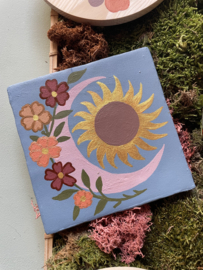 Workshop Creaweekend Botanische tegel/hout zondag 11 oktober 15.00