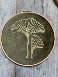 Muurhangerset botanische tak groen