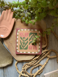 Tegel grafische bloemprint