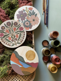 Workshop Creaweekend Botanische tegel/hout zondag 11 oktober 15.00