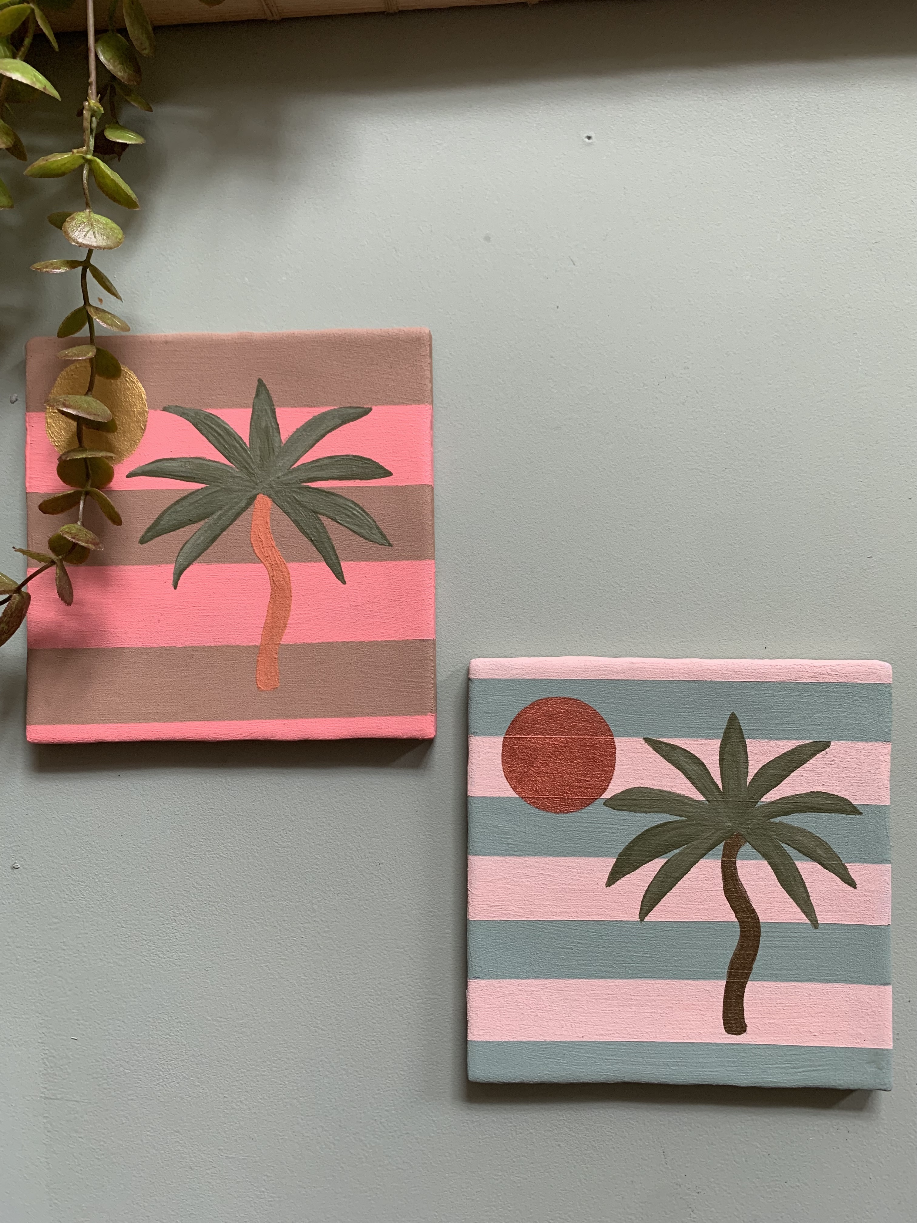 Tegel palm zon