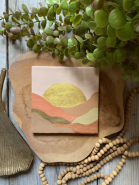 Tegel ondergaande zon