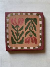 Tegel grafische bloemprint