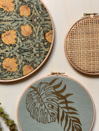 Muurhangerset peony green