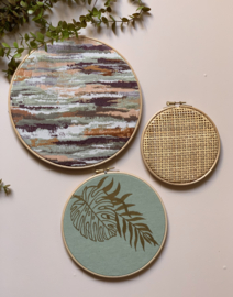 Muurhangerset marble monstera