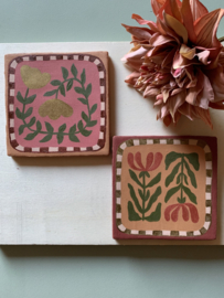 Tegel grafische bloemprint