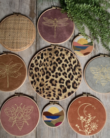 Muurhangerset panter cognac