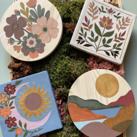 Workshop Botanische tegel/hout  zaterdag 17 oktober bij Pand144 Kampen
