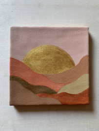 Tegel ondergaande zon