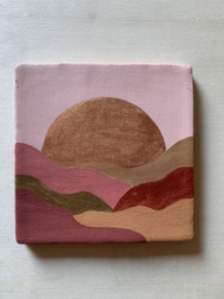 Tegel ondergaande zon