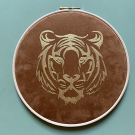 Muurhanger animal suedine 20 cm handgeschilderd