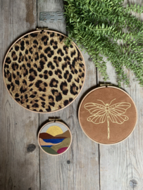Muurhangerset panter cognac