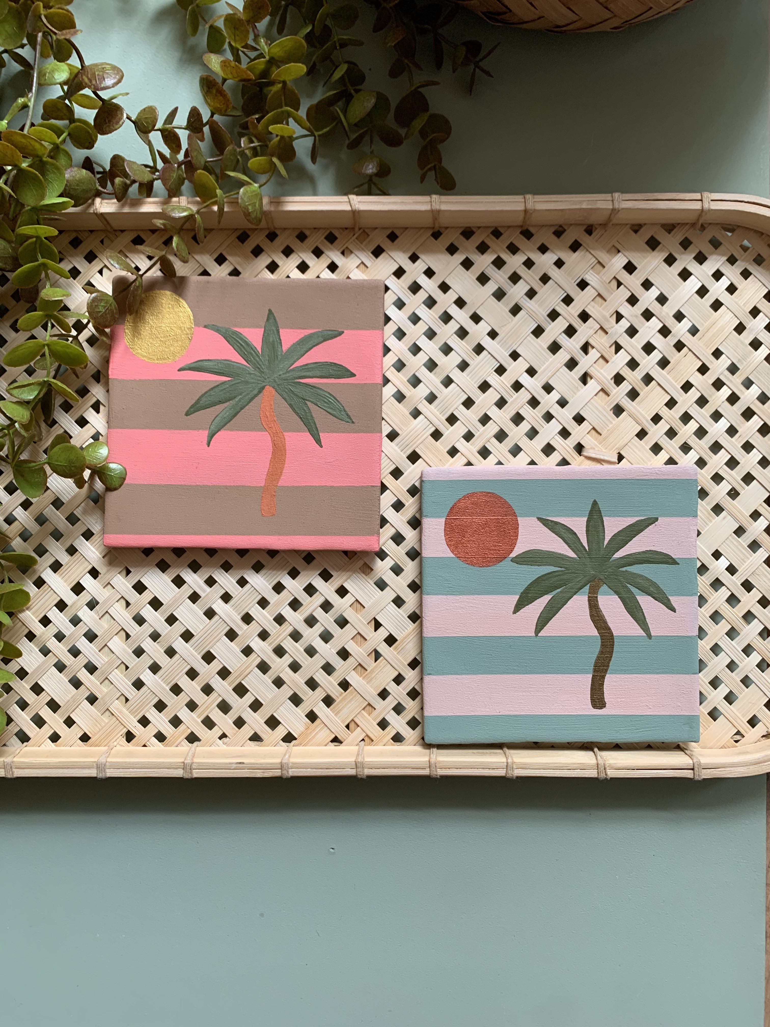 Tegel palm zon