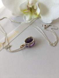 amethist ketting (zilver)