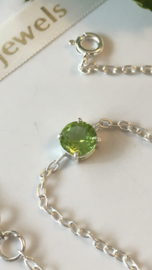 zilveren peridot armband