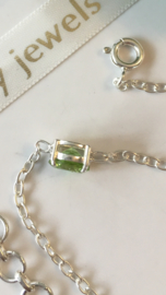 zilveren peridot armband