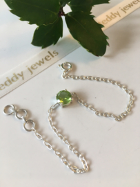 zilveren peridot armband