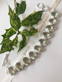 groene amethist armband (zilver)