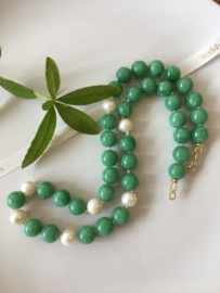 groene angeliet parel ketting