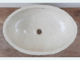 Waskom marmer wit/beige VV353 (51x36cm)