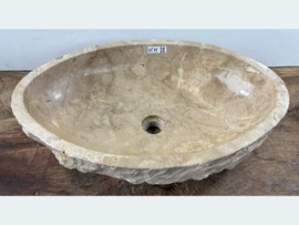 Brede waskom riviersteen IC15 (61x41cm)