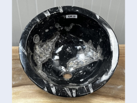 Wastafel van ammoniet fossiel AM19 (Ø42cm)