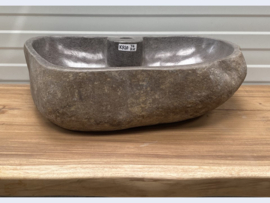 Wasbak met kraangat natuursteen KR10 (58x37cm)