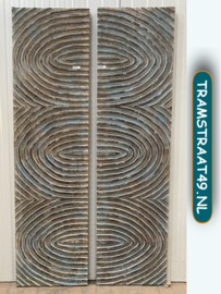 Wandpanelen houtsnijwerk 190cm hoog PP02