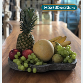 Fruitschaal van riviersteen