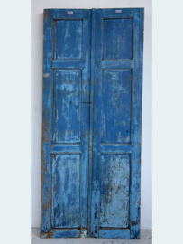 Hoge dubbele paneeldeur / schuifdeur  teakhout OK416 (H211x92cm)