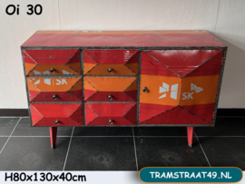 Industriële ijzeren kast Oi30 (H80x130 cm)