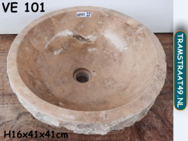 Ronde wastafel natuursteen marmer VE101 (41x41cm)