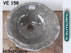 Stone marmer sink gray/white VE158 (37x36cm)