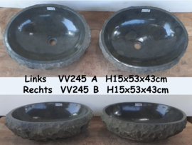 Dubbele waskom uit dezelfde steen VV245
