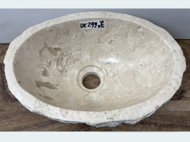 Pompbak toilet riviersteen beige / wit UK299 (31x21cm)