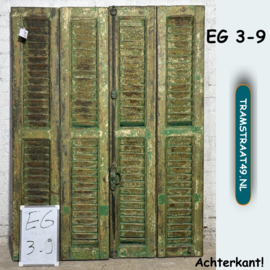 Groene franse shutters laag (set van 4 shutters) EG3-9