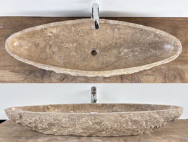 Lang wastafel natuursteen kleurig OK161 (115x38cm)