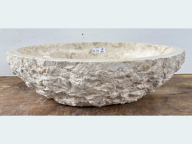Riviersteen waskom wit/beige IC31 (51x40cm)