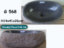 Ovale riviersteen voor badkamer G568 (41x26cm)