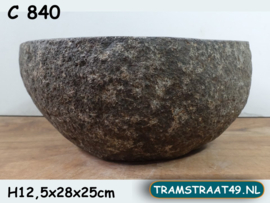 Pompbak wc riviersteen C840 (28x25cm)