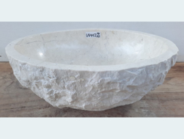 Marmeren waskom wit / beige VV452 (42x31cm)