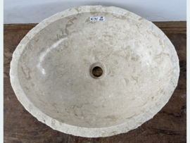 Riviersteen waskom wit/beige IC31 (51x40cm)