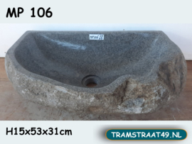 Riviersteen wastafel hoek MP106