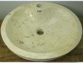 Waskom met kraangat wit/beige K166 (45x40cm)