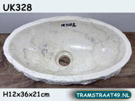 Smalle fontein toilet riviersteen wit/beige/grijs UK328