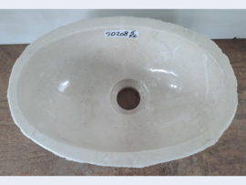Pompbak toilet wit / beige ovaal SD208 (31x21cm)